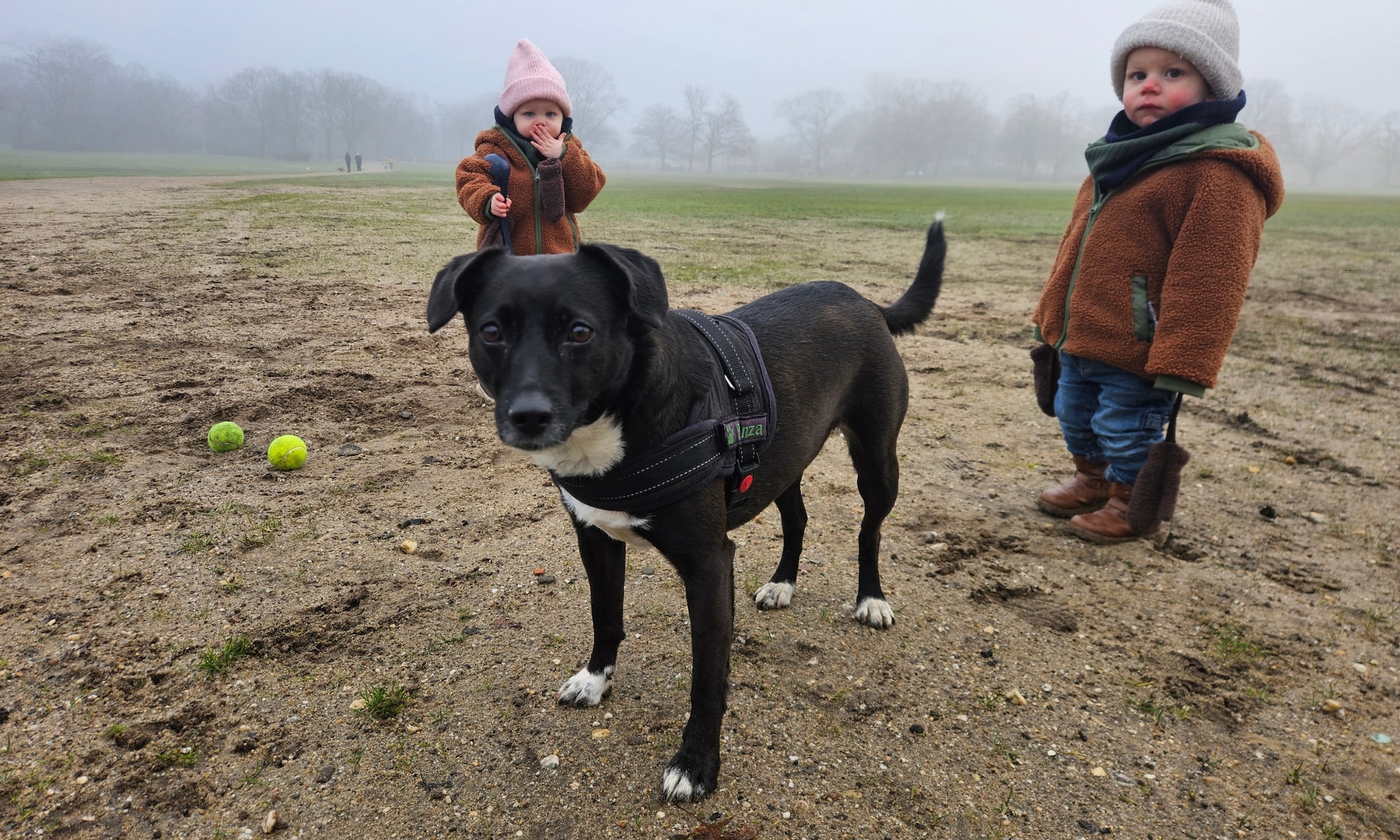 Thorre en Lizzie met hond Panza